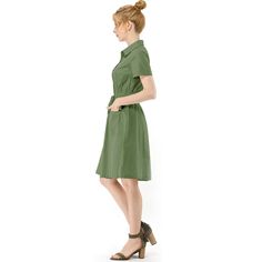 The casual, elegant look of this pretty dress will keep you looking great all the time. The short-sleeve shirt dress is cut with a relaxed silhouette and features a drawstring to cinch in the waist and plenty of practical pockets. Pair it with ankle boots or heels for a chic silhouette. Perfect for spring, summer, and autumn, and it is also suitable for any occasion. Casual Solid Knee-length Shirt Dress, Casual Half Sleeve Shirt Dress, Casual Solid Shirt Dress With Short Sleeves, Casual Shirt Dress With Short Sleeves, Casual Solid Color Knee-length Short Sleeve Dress, Casual Collared Short Sleeve Dress For Spring, Cotton Short Sleeve Shirt Dress For Spring, Casual Short Sleeve Collared Dress For Spring, Casual Short Sleeve Beach Dress For Spring