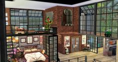 Loft Sims 4, Sims 4 Urban, Sims 4 Loft, Sims 4 City Living, Chic Loft, San Myshuno, Sims 4 Downloads