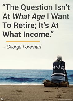 a person sitting on top of a beach next to the ocean with a quote from george f