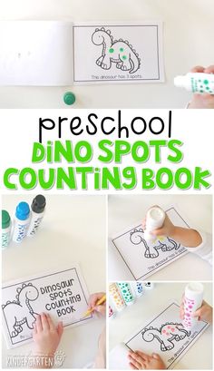 this dinosaur counting book is perfect for preschoolers to practice counting with their hands and fingers