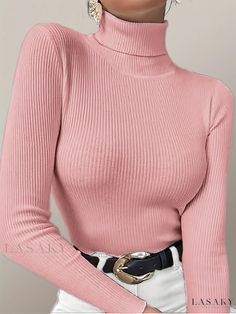 Lasaky - Premium Quality Womens Knitted Sweater with Turtleneck and Long Sleeves - Pack of 4, Ideal for Casual Wear during Fall and Winter Season Sweater With Turtleneck, Womens Knit Sweater, Knit Turtleneck Sweater, Women Essentials, Knitting Women, Sleeve Detail, Knitted Sweater, Fall And Winter, Knit Patterns