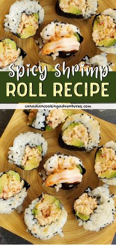 Spicy Shrimp Roll Recipe Shrimp Sushi Roll Recipe, Sushi Recipes With Shrimp, Spicy Shrimp Roll, Shrimp Roll Recipe, Spicy Shrimp Sushi, Shrimp Sushi Rolls, Shrimp Rolls Recipe, Shrimp Roll, Takeout Recipes