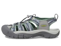 Like the KEEN® Newport H2 is designed for function. The all synthetic upper is extremely durable and quick drying. The patent pending toe guard offers more protection than any other sport sandal, and the multi-lug outsole will serve you well on the street, trail, river bed or boat deck. A hydrophobic foam lining is comfortable against the foot, and will not absorb water..Polyester upper wraps around foot for stability, allowing generous ventilation..Toe guard so you can worry about the activity, Sporty Slip-resistant Sandals For Outdoor Activities, Sporty Slip-resistant Sport Sandals For Outdoor Activities, Green Functional Sports Sandals, Functional Green Sport Sandals With Cushioned Footbed, Waterproof Sport Sandals For Walking, Waterproof Functional Sport Sandals For Walking, Breathable Functional Sport Sandals For Walking, Functional Green Sports Sandals, Functional Waterproof Walking Sport Sandals