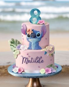 Sembra strano, ma nel giro di una settimana ci hanno chiesto ben 3 torte personalizzate con Stitch (che ovviamente abbiamo realizzato in modo completamente diverso tra loro)... ecco la prima!! 2 Tier Stitch Birthday Cake, Stitch Birthday Party Girl, Stitch Cake Girl, Stitch Birthday Cake Girl, 7 Birthday Cake Girl, Stitch Birthday Party Ideas Cake, Girls Stitch Birthday Party, Stitch Girl Birthday Party, Stitch Birthday Cake For Girl