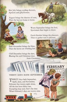 an old children's book with pictures of people and animals