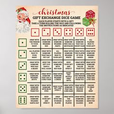 a christmas gift exchange dice game