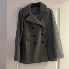 Size 8 Calvin Klein Peacoat. Wool Blend For Fabric. Never Worn Bought Used. Smoke Free Pet Friendly Home. Calvin Klein Classic Outerwear With Lapel Collar, Classic Calvin Klein Outerwear With Lapel Collar, Calvin Klein Workwear Outerwear With Lapel Collar, Calvin Klein Lapel Collar Workwear Outerwear, Calvin Klein Lapel Collar Outerwear For Work, Calvin Klein Long Sleeve Winter Blazer, Calvin Klein Long Sleeve Blazer For Winter, Calvin Klein Outerwear With Button Closure For Work, Calvin Klein Button Closure Outerwear For Work