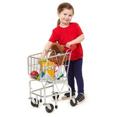 Melissa Toy Shopping Cart, Play Grocery Store, Grocery Cart, Play Food Set, Shopping Trolley, Melissa And Doug, Play Shop, Melissa & Doug, Preschool Toys