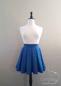 "Box Pleat Skirt - Above the Knee to Knee Length For a mini skirt version of this skirt(12 inches to 16 inches length), please visit this listing: https://www.etsy.com/listing/512298787/box-pleat-mini-skirt-any-color-or-size This custom made box pleat skirt is great for cosplay or everyday wear. It is made from machine washable 100% cotton fabric and features large, full puffy pleats. It is available in any color and is custom made to fit you. It is available in any size from small to plus size. Fitted A-line Skort, Fitted Knee-length Pleated Skort, Fitted A-line Pleated Mini Skirt, Solid Color Knee-length Lined Tennis Skirt, Pleated Stretch Full Skort, Full Pleated Skort, Blue Stretch Pleated Mini Skirt, Blue Stretch Mini Pleated Skirt, Blue Pleated Short Mini Skirt