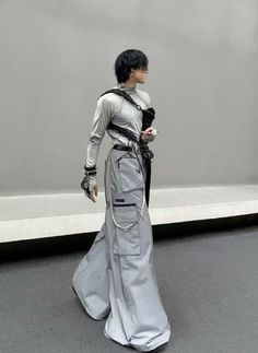 Douyin Men Fashion, Cyberpunk Outfit Male, Cyberpunk Outfit, W Pictures, Kpop Fashion Men, Types Of Aesthetics, Gender Fluid Fashion