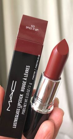 Mac Spice It Up Lipstick, Spice It Up Mac Lipstick, Mac Cosmetics Aesthetic, Mac Spice It Up, Top Mac Lipsticks, Mac Spice, Bold Lipstick Makeup