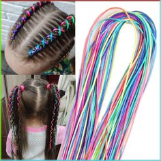 PRICES MAY VARY. Multi-colored：You can use it for a long time. Random gradient color, meet your demand.2 set of hair strings, about 50 pcs.Wonderful hair accessories to weave glamorous hairstyles Perfect Match: Decorate your braids, by using string, beads, and hair jewelry. added bright color to your hair, This is the perfect way to set yourself apart. Different colors for different occasions, choose the color you need and like! Widely Used : Suitable for daily hairdressing, bar party, birthday String Hair Wraps, Diy Ponytail, Fishtail Braids, Diy Braids, Glamorous Hair, Girls Braids, Braid Hair, Braids For Kids, Hair Braids