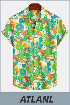 Great for summer vacation, daily leisure, sun beach, travel, rock parties, concert, streetwear, stage performance, dating, urban style, themed parties etc. Loose Streetwear, Hawaiian Men, Y2k Tops, Hawaiian Beach, Hawaiian Shorts, Tropical Shirts, Streetwear Summer, Female Clothing, Floral Print Shorts