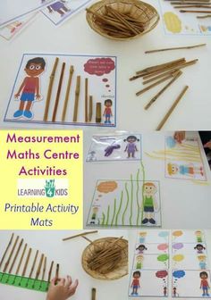 the measurement and maths centre activities for children to learn with printable activity mats