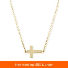 in stock Classic Cross Jewelry With Adjustable Chain, Modern 14k Gold Jewelry From Macy's, Modern Macy's Jewelry With Polished Finish, Minimalist 14k Gold Cross Pendant Jewelry, Classic Cross Pendant Jewelry With Adjustable Chain, Tarnish Resistant Cross Necklace For Formal Occasions, Tarnish-resistant Cross Necklace For Formal Occasions, Macy's Polished Finish Necklaces For Gifts, Formal Tarnish-resistant Cross Necklace