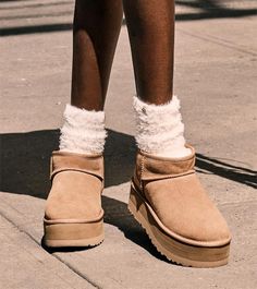 This is one of our most precious styles, and boy, do we have the viral-status receipts to prove it. This ultra, elevated Classic boot is a must-have combination of newness and nostalgia. It's made with rich suede and lined inside with our UGGplush™ wool blend for signature softness. The outsole of this product is either a sugarcane EVA outsole, which is a responsible compound using sugarcane foam that allows us to reduce dependency on fossil fuels by replacing petroleum-based ethylene, or a Trea Women Uggs, Uggs Ultra Mini, Ugg Ultra Mini Platform, Sequin Uggs, Tan Uggs, Uggs Mini, Uggs Classic, Platform Ugg, Platform Uggs