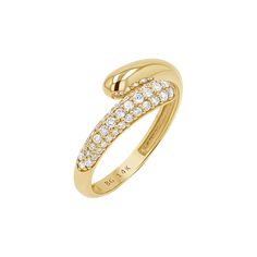 You've just met THE ring to update your ring stack with. Our Diamond Rendezvous Ring is where opulence meets everyday sophistication in a design that’s as breathtaking as it is wearable. Crafted in 14K Gold to be a centerpiece of any ensemble, featuring a sparkling array of diamonds that adorn the wrap and radiate. The perfect curve with a dash of sparkle is all you need for your flawless ring stack. Pairs beautifully with the Diamond Rendezvous Hoops.

Size: 8mm (W)
Approx. 0.35ct Diamonds
G-H Perfect Curves, Ring Stack, The Ring, A Design, Stacking Rings, Lab Grown, Lab Grown Diamonds, Natural Diamonds, Gold Diamond