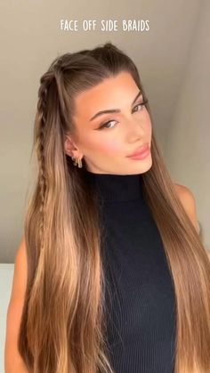 #haircare #hair #healthyhair #selfcare #healthylife #health #lifestyle #healthylifestyle #beauty #feminine #femininity #hairstyle #tutorial #howto #braid #sidebraids Side Braids, Feminine Hairstyles, Curl Hair With Straightener, Hairstyle Tutorial, Side Braid, Easy Hairstyles For Long Hair, Long Braids, Everyday Hairstyles, Face Off