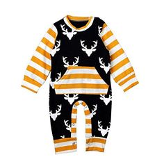 FEITONG Newborn Infant Baby Boys Romper 36 Months ** Read more  at the image link.Note:It is affiliate link to Amazon. Baby Boy Christmas, Jumpsuit Outfits, Striped Bodysuit, Stripe Outfits, Baby Boy Romper