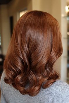 Russet Color Hair, Medium Cinnamon Brown Hair, Honey Brown Red Hair, Warm Reds Haircolor, Neutral Red Hair Color, Copper Hair Inspo Color, Red Cinnamon Hair Color, Different Shades Of Red Hair Color, Red Brown Hair Light