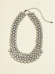 FIT Measures 15+5” Extender. MATERIALS + CARE Base metal and stones. Imported. . DETAILS High shine finish. The best plus size women's Rhinestone Statement Collar in silver. Torrid is your destination for cozy fall and winter clothes to keep you warm and comfortable. Statement Collar, Jewelry Design Necklace, Collar Jewelry, Stone Design, Accessories Jewelry Necklace, Winter Clothes, Gold Pearl, Cozy Fall, Fall And Winter