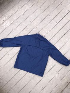 "Excellent condition Pit 23\" Length 28\" Shoulder to cuff 23\" FREE SHIPPING" Navy Long Sleeve Windbreaker With Pockets, Navy Windbreaker For Fall Outdoor, Navy Windbreaker For Outdoor Fall Use, Navy Windbreaker For Fall Outdoor Activities, Navy Windbreaker For Outdoor Fall Occasions, Sporty Navy Windbreaker With Pockets, John Spencer, Blue Windbreaker, Jacket Parka