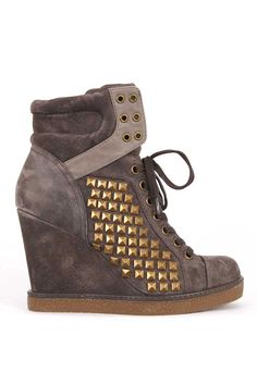 Report Nadja Wedge Sneaker In Gray Goth Shoes, Pinterest Closet, Kinds Of Shoes, The Rack, Womens Designer Fashion, Sneaker Heels, Fashion Accessories Jewelry, Shoes Shoes