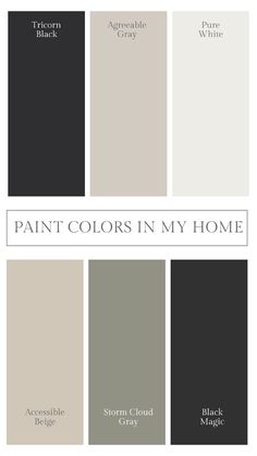 paint colors in my home with text overlay