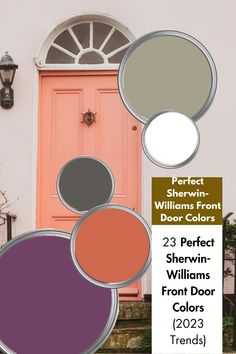 the front door is painted in different colors