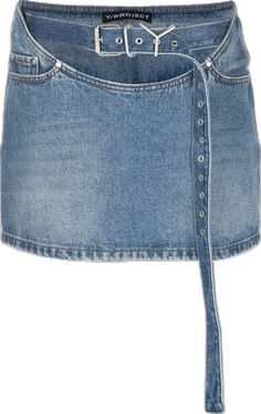 Denim Miniskirt, Y Project, Patch Logo, Classic Design, Fashion Branding, Mini Skirts, How To Wear, Blue, Clothes