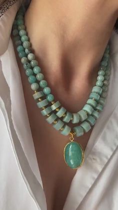 Amazonite Necklaces – Baryadesign Jewelry With Crystals, Yellow Gemstone Jewelry, Chrysoprase Jewelry, Diy Silver Jewelry, Handmade Statement Necklace, Amazonite Jewelry, Amazonite Necklace, Agate Pendant Necklace, Beaded Jewels