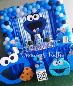 an image of a birthday party with balloons and decorations