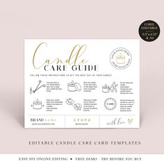 the cardie care guide is shown with instructions for how to use it and how to use