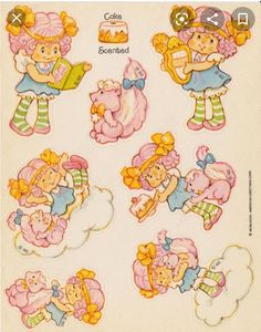 an old fashioned children's sticker sheet with teddy bears