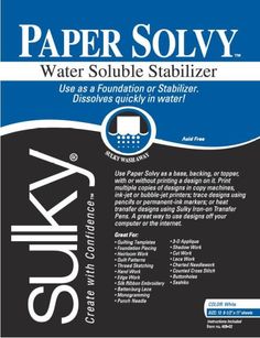 the label for solvy water stable stabilizer