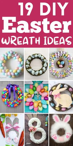 Discover beautiful and unique Easter wreath ideas for your home. From traditional floral designs to modern twists, these wreaths will add a touch of spring to any room. Find the perfect wreath to match your style and bring the spirit of Easter to your front door. Easter Wreaths With Eggs, Easter Egg Wreaths For Front Door, Simple Easter Wreath, How To Make A Easter Wreath, Homemade Wreaths Diy Spring, Easy Easter Wreath Diy, Easter Craft For Adults, Easter Diy Wreaths, Diy Easter Wreaths For Front Door