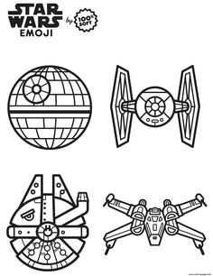 star wars emoui coloring pages for kids to print out and color on the page