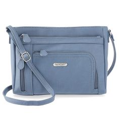 For style on the go, reach for this MultiSac crossbody bag. For style on the go, reach for this MultiSac crossbody bag. HANDBAG FEATURES Fits a smart phone Silver-tone hardwareHANDBAG DETAILS 10.25"H x 7.625"W x 1.75"D 25 in. adjustable crossbody strap Exterior: 1 slip pocket, 3 zip pockets Interior: 2 slip pockets, 1 zip pocket Zipper closureCONSTRUCTION & CARE PVC material Polyester lining Wipe clean Imported Size: One Size. Color: Dark Denim. Crochet Tote Bags Free Patterns, Accessories Guide, Womens Leather Belt, Convertible Crossbody Bag, Large Crossbody Bags, Faux Leather Backpack, Crochet Tote Bag, Crochet Tote, Air Travel