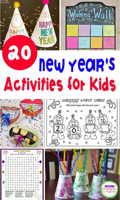 new year's activities for kids to do in the classroom