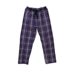 Boxercraft Classic Flannel Pajama Sleep Pants With Side Pockets And Draw String Waist. Woman's Large Purple Plaid. Longer Length. 30"X32". Lightweight Soft Fabric. Can Be Worn Year Round. New Unworn Item Missing Retail Tags. Dr-411 Plaid Sleepwear With Pockets For Loungewear, Cotton Plaid Sleepwear For Lounging, Plaid Cotton Sleepwear For Lounging, Cotton Pants With Elastic Waistband For Sleepovers, Relaxed Fit Cotton Pants For Sleepover, Purple Cotton Pants For Loungewear, Casual Purple Pants For Pajama Party, Plaid Sleepwear Pants For Pajama Party, Cotton Full-length Relaxed Fit Sleepwear