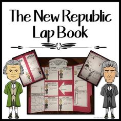 the new republic lap book with pictures of people in suits and ties, including an image of