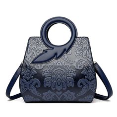 Color: Blue Luxury Blue Shoulder Bag With Round Handle, Catalog Bag, Timeless Bags, Green Blue Purple, Bag Dress, Blue Bags, Brunei, Country Style, Packing List