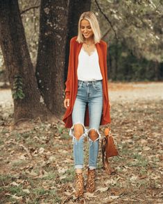 Leopard Booties Outfit, Honey Blond, Booties Outfit, Boating Outfit, Fall Fashion Trends, Fashion Mode, Fall Winter Outfits, Outfit Idea, Womens Fashion Trends