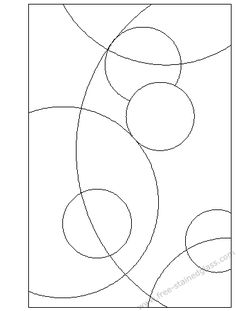 an abstract drawing in black and white with circles