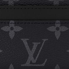 LOUIS VUITTON® - Double Card Holder - Black Louis Vuitton Official Website, Louis Vuitton Official, Monogram Canvas, Card Slots, Credit Card, Cowhide Leather, Card Holder, Louis Vuitton, Monogram