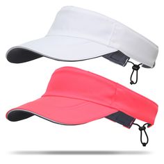 Visors for Women TWO PACK - enjoy a pair of our women's visors ZERO PRESSURE BRIM - soft flex foam at the center of the brim provides a comfortable fit against your forehead DARK UNDERBILL - reduces glare for an improved sightline SUNGLASSES SLOTS - the stems of your glasses can slide into slots on either side above the brim BE SAFE, BE SEEN - a reflective accent along the front of the brim improves visibility RECYCLED REPREVE® LINING - made with recycled plastic bottles MOISTURE WICKING - inter Adjustable White Visor For Outdoor Activities, Sports Brimmed Visor, One Size Fits Most, Sports Visor With Uv Protection And Brim, Curved Brim Visor With Uv Protection For Sports, Sports Brimmed Visor With Uv Protection, Sports Visor With Uv Protection And Brimmed Shape, Adjustable Outdoor Visor With Sweatband, Adjustable Lightweight Sports Visor, Lightweight Sports Visor, One Size Fits Most