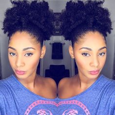 Bring life back into natural hair routine  #naturalhair | New  on our YT High Afro Puff, Updo Chignon, Natural Hair Ponytail, Natural Hair Routine, Clip In Hair Extension, Ponytail Clip, Curly Ponytail, Ponytail Hair Extensions