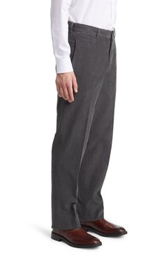 These sophisticated pants are made from 14-wale corduroy and add exceptional appeal to your look. Zip fly with button closure Side-seam pockets; watch pocket; back button-welt pockets 100% cotton Machine wash, tumble dry Imported Formal Cotton Dress Pants With Pockets, Elegant Corduroy Bottoms For Work, Classic Straight Leg Corduroy Pants, Classic Relaxed Fit Corduroy Bottoms, Classic Corduroy Straight Leg Pants, Classic Formal Bottoms With Patch Pockets, Formal Cotton Bottoms With Side Pockets, Semi-formal Cotton Dress Pants With Welt Pockets, Corduroy Tapered Leg Pants With Welt Pockets