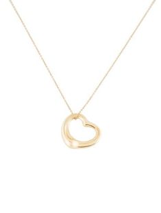 From the Elsa Peretti Collection18K Yellow GoldIncludes Jewelry Pouch Gold Pendant Necklace Tiffany & Co., Heart Pendant Gold Tiffany & Co., Elsa Peretti, Open Heart, Jewelry Pouch, Tiffany & Co., Heart Pendant, Things I Want, Pouch