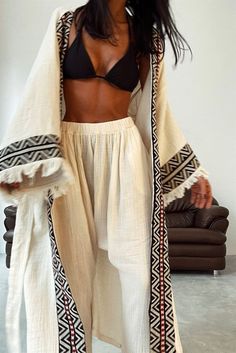 Chique Outfit, Ethno Style, Kimono Japanese, Mode Kimono, Mode Hippie, Boho Swimwear